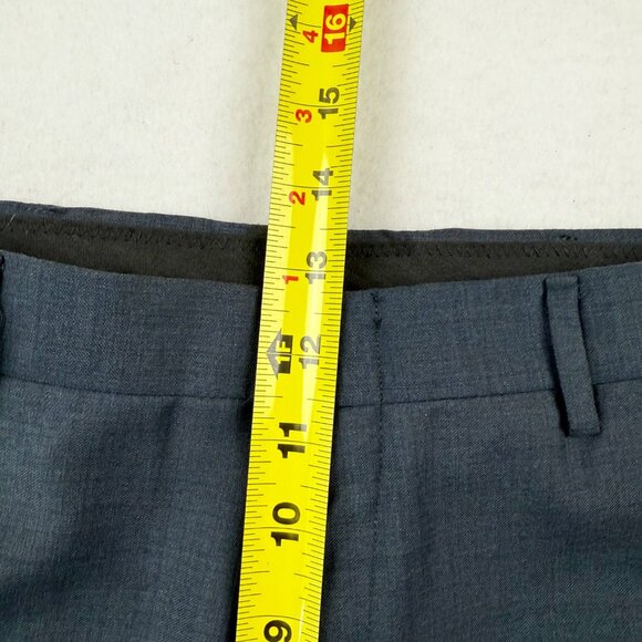 Haggar Men's Classic Fit Flat Front Navy Blue Dress Pants Sz 34X30 Comfort Waist - Picture 8 of 10